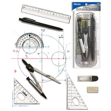 Load image into Gallery viewer, BAZIC 9 PCS MATH TOOL SET