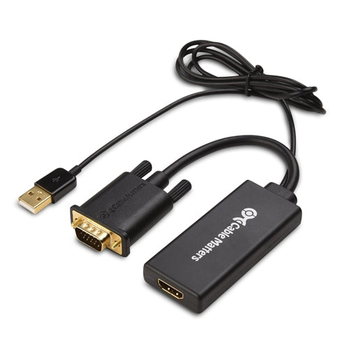 CABLE MATTERS VGA TO HDMI ADAPTER W/ AUDIO