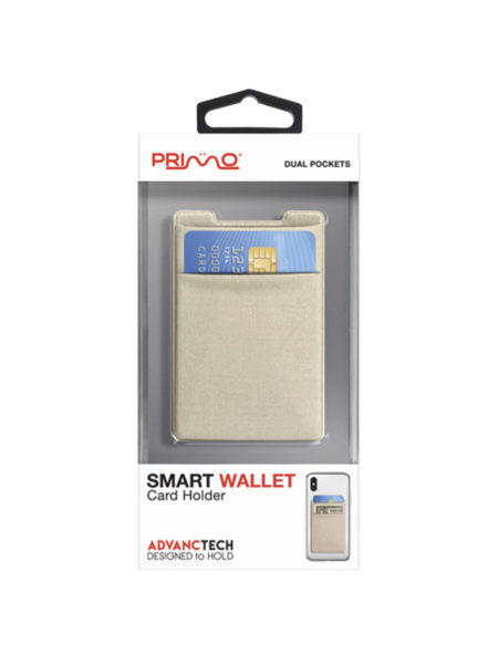 PRIMO GOLD DUAL POCKET SMART WALLET CARD HOLDER