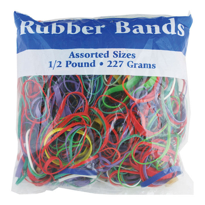 RUBBER BANDS - ASSORTED DIMENSIONS 227G/0.5LBS.