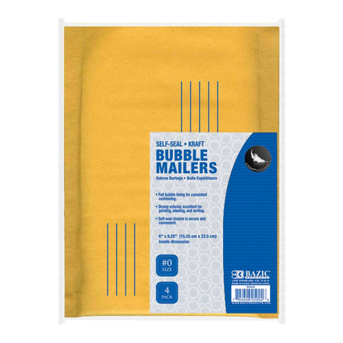 BAZIC Self-Seal Bubble Mailers (#0) 6