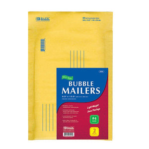 BAZIC 9.5" * 13.5" SELF-SEAL BUBBLE MAILERS (2/PACK)