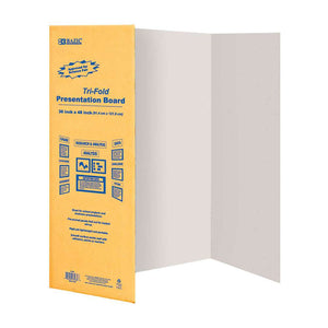BAZIC 36" * 48" WHITE TRIFOLD CORRUGATED PRESENTATION BOARD