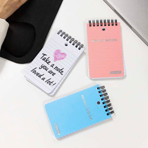 BAZIC 100 CT. 3" X 5" TOP BOUND POLY SPIRAL MEMO BOOKS