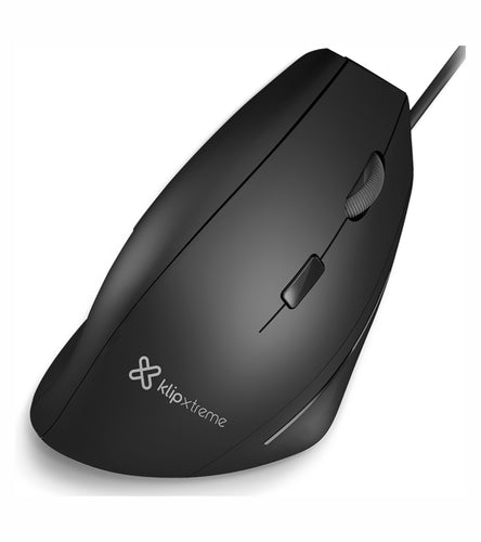 KLIPX MOUSE KREST USB WIRED BLACK ULTRA ERGONOMIC