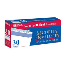 Load image into Gallery viewer, BAZIC #10 SELF-SEAL SECURITY ENVELOPE (30/PACK)
