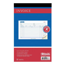 Load image into Gallery viewer, BAZIC 50 SETS 5 9/16&quot; * 8 7/16&quot; 2-PART CARBONLESS INVOICE