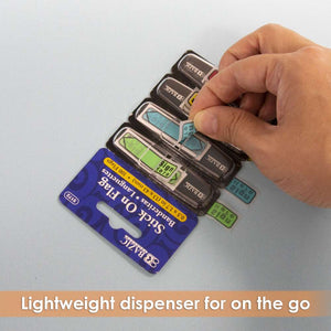 BAZIC 25 CT. 0.5" * 1.7" NEON COLOR PRINTED SIGN HERE FLAGS w/ DISPENSER (4/PACK)