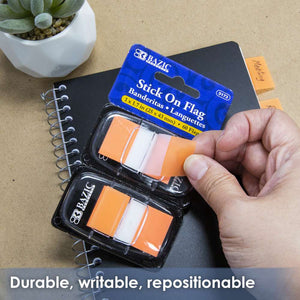 BAZIC Flags Neon Color Standard Flags w/ Dispenser 1" x 1.7" 30 Ct. (2/Pack)