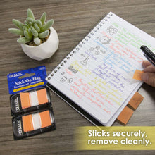 Load image into Gallery viewer, BAZIC Flags Neon Color Standard Flags w/ Dispenser 1&quot; x 1.7&quot; 30 Ct. (2/Pack)