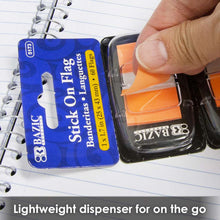 Load image into Gallery viewer, BAZIC Flags Neon Color Standard Flags w/ Dispenser 1&quot; x 1.7&quot; 30 Ct. (2/Pack)