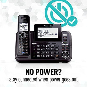 Panasonic KX-TG9541B DECT 6.0 1.90 GHz Cordless Phone - Black, 2 x Phone Line - Speakerphone - Answering Machine - Backlight