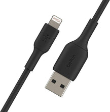 Load image into Gallery viewer, BELKIN BOOST CHARGE LIGHTNING TO USB BLACK