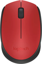 Load image into Gallery viewer, LOGITECH M170 MOUSE RIGHT AND LEFT HANDED WIRELESS 2.4GHZ USB WIRELESS RECEIVER RED