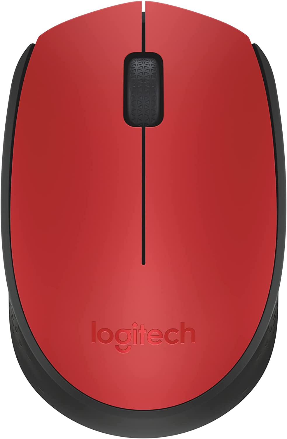 LOGITECH M170 MOUSE RIGHT AND LEFT HANDED WIRELESS 2.4GHZ USB WIRELESS RECEIVER RED