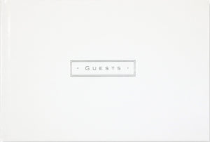 Guest Book White Leather