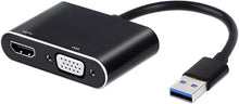 Load image into Gallery viewer, USB TO HDMI VGA ADAPTER BLACK