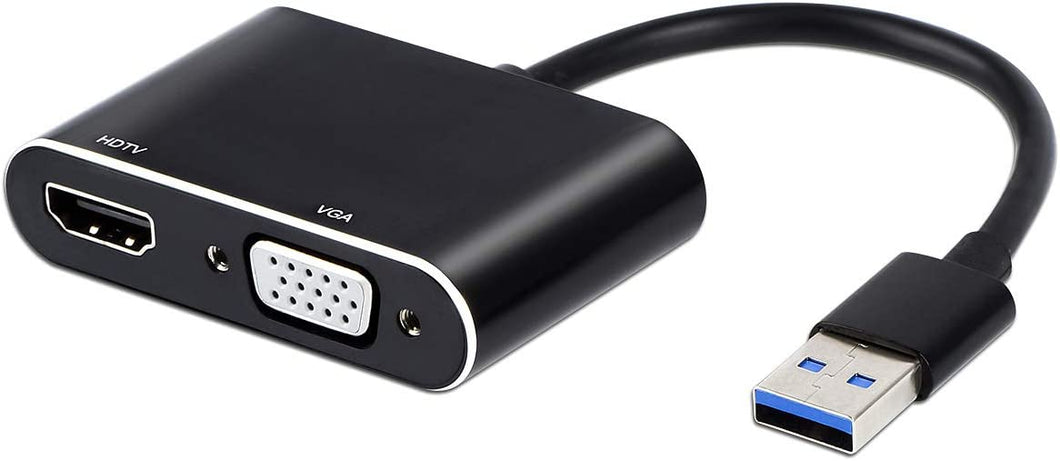 USB TO HDMI VGA ADAPTER BLACK
