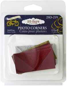 CHRISTMAS GLITTER PHOTO CORNERS