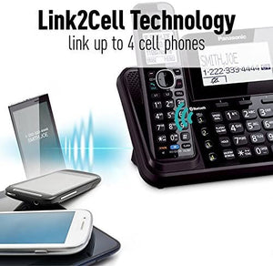 Panasonic KX-TG9541B DECT 6.0 1.90 GHz Cordless Phone - Black, 2 x Phone Line - Speakerphone - Answering Machine - Backlight
