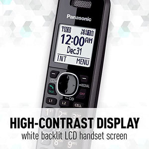 Panasonic KX-TG9541B DECT 6.0 1.90 GHz Cordless Phone - Black, 2 x Phone Line - Speakerphone - Answering Machine - Backlight