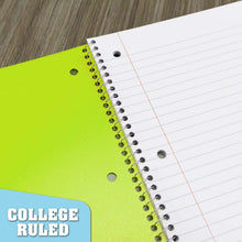 Load image into Gallery viewer, BAZIC COLLEGE RULED 70CT. 1-SUBJECT POLY COVER SPIRAL NOTEBOOK