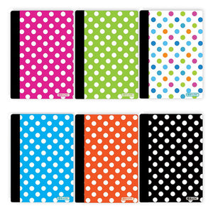 BAZIC 80CT 5" * 7" POLKA DOT POLY COVER PERSONAL COMPOSITION BOOK