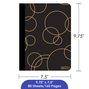 BAZIC Composition Book Geometric C/R 80 Ct.