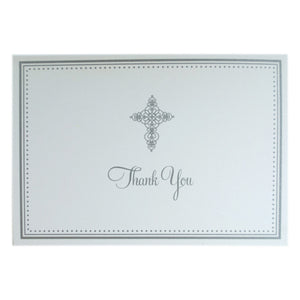 CARD SET - 8 COUNT CROSS THANK YOU