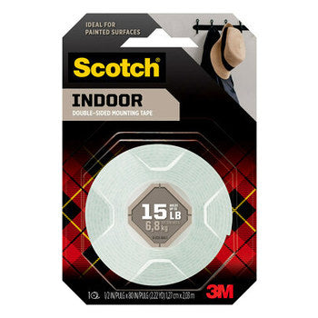 SCOTCH INDOOR 3M MOUNTING TAPE 1/2