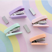 Load image into Gallery viewer, BAZIC MINI PASTEL COLOR STANDARD (26/6) STAPLER W/ 500 CT/ STAPLES