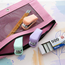 Load image into Gallery viewer, BAZIC MINI PASTEL COLOR STANDARD (26/6) STAPLER W/ 500 CT/ STAPLES