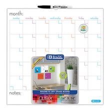 Load image into Gallery viewer, BAZIC Magnetic Dry Erase Calendar Tile 14&quot; x 14&quot;