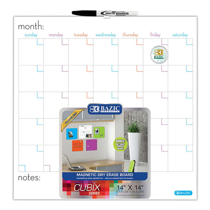 BAZIC Magnetic Dry Erase Calendar Tile 14