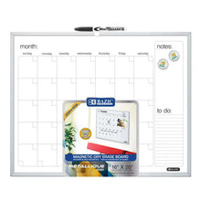Load image into Gallery viewer, BAZIC 16&quot; * 20&quot; ALUMINIUM FRAMED MAGNETIC DRY ERASE WHITEBOARD CALENDAR