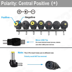 ZOZO 12W 3V-12V Regulated Multi Voltage Switching Replacement Power Adapter