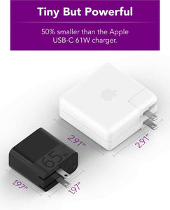 ZMI ZPOWER TURBO 65W USB-C PD WALL CHARGER COMPATIBLE WITH LAPTOPS CHARGEABLE VIA USC-C
