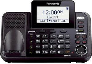 Panasonic KX-TG9541B DECT 6.0 1.90 GHz Cordless Phone - Black, 2 x Phone Line - Speakerphone - Answering Machine - Backlight