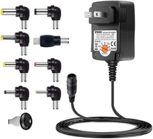 Load image into Gallery viewer, ZOZO 12W 3V-12V Regulated Multi Voltage Switching Replacement Power Adapter
