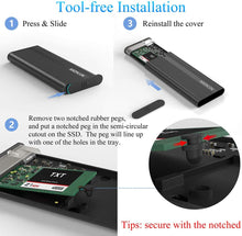 Load image into Gallery viewer, MOKIN M.2 NVME SSD ENCLOSURE