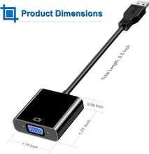 Load image into Gallery viewer, USB 3.0 TO VGA ADAPTER MULTI-DISPLAY VIDEO CONVERTER