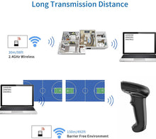 Load image into Gallery viewer, Symcode USB Wireless Barcode Scanner (2.4GHz Wireless &amp; USB 2.0 Wired)
