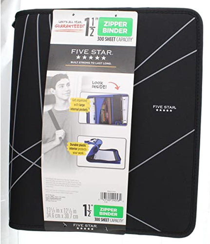 FIVE STAR ZIP BINDER 1-1/2
