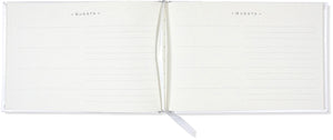 Guest Book White Leather