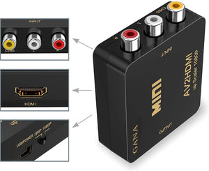 RCA TO HDMI, AV TO HDMI GANA 1080P