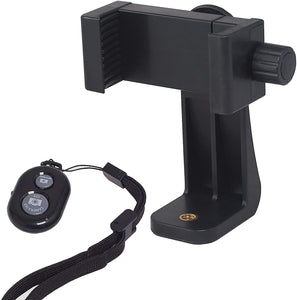 Bestshoot Phone Tripod Mount Adapter & Smartphone Remote Controller,Smartphone Holder Clip