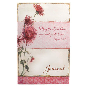 JOURNAL PINK FLOWERS LORD BLESS YOU