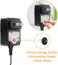 Load image into Gallery viewer, ZOZO 12W 3V-12V Regulated Multi Voltage Switching Replacement Power Adapter