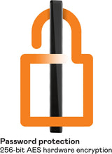 Load image into Gallery viewer, WD MY PASSPORT HARD DRIVE ENCRYPTED 1 TB EXTERNAL PORTABLE USB 3.2 GEN 256 BIT BLACK