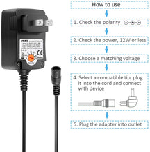 Load image into Gallery viewer, ZOZO 12W 3V-12V Regulated Multi Voltage Switching Replacement Power Adapter